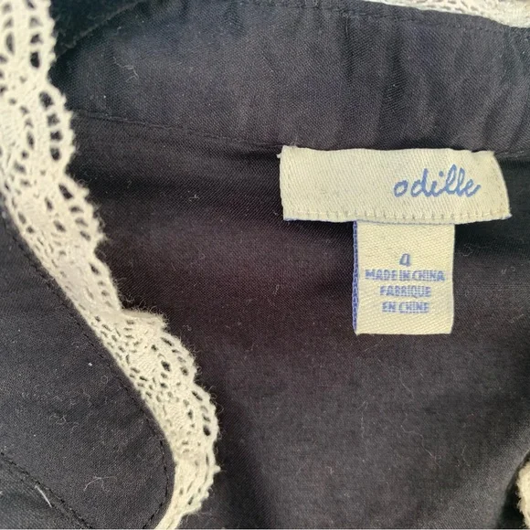 Odille Black and White Ruffled Blouse - Picture 5 of 9